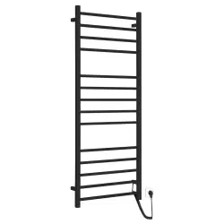 ESKINADO elektryczna suszarka na ręczniki, kwadratova, 600x1500 mm, 130 W, czarny  mat ER450BV