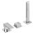 DIMY bateria na brzeg wanny trzyelementowa, chrom DIMTECH3