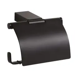 NERO Wieszak z pokrywką na papier toaletowy czarny mat 135012010