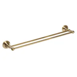 RETRO Wieszak na ręcznik podwójny 60 cm brąz 144104057