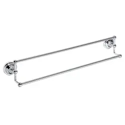 RETRO Wieszak na ręcznik podwójny 60 cm chrom połysk 144304232