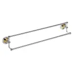 RETRO Wieszak na ręcznik podwójny 60 cm chrom-złoto 144204238