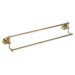 RETRO Wieszak na ręcznik podwójny 60 cm brąz 144104237