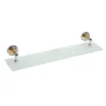 RETRO Półka szklana 60 cm chrom-złoto 144202248