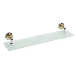 RETRO Półka szklana 60 cm chrom-złoto 144202248