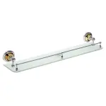 RETRO Półka szklana z relingiem 60 cm chrom-złoto 144202268