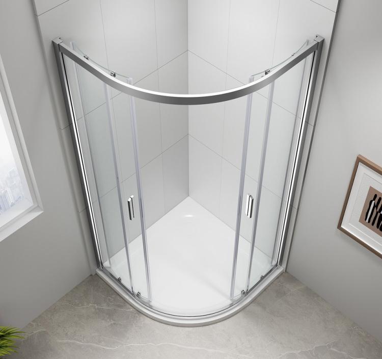 EASY kabina prysznicowa narożna półokrągła 80x80x190 cm EL2515 z góry