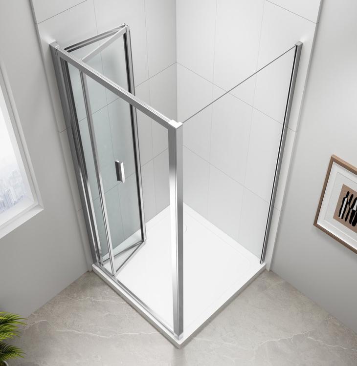 EASY kabina prysznicowa 1000x900mm, drzwi składane, L/R, szkło czyste EL1910EL3315 z góry