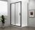EASY BLACK Boczna ścianka 70x190 cm szkło czyste EL3115B z drzwiami