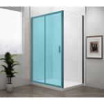 EASY BLACK Boczna ścianka 80x190 cm szkło czyste EL3215B