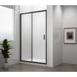 EASY BLACK drzwi prysznicowe do wnęki przesuwne 140x190 cm, szkło czyste EL1415B