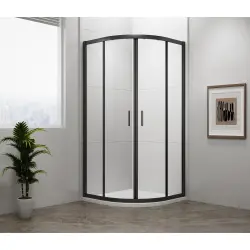 EASY BLACK kabina prysznicowa narożna półokrągła 800x800 mm EL2515B