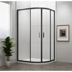 EASY BLACK kabina prysznicowa narożna półokrągła 900x800 mm EL2815B