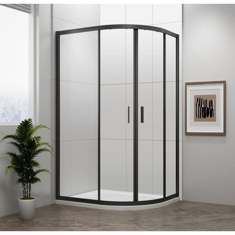 EASY BLACK kabina prysznicowa narożna półokrągła 1200x900 mm EL2715B