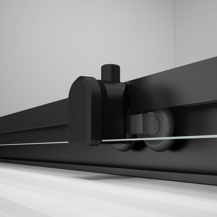EASY BLACK kabina prysznicowa 1600x700 mm drzwi przesuwne wariant L/P EL1815B-01 rolki
