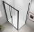 EASY BLACK kabina prysznicowa 1100x800 mm drzwi przesuwne wariant L/P EL1115B-02 z góry