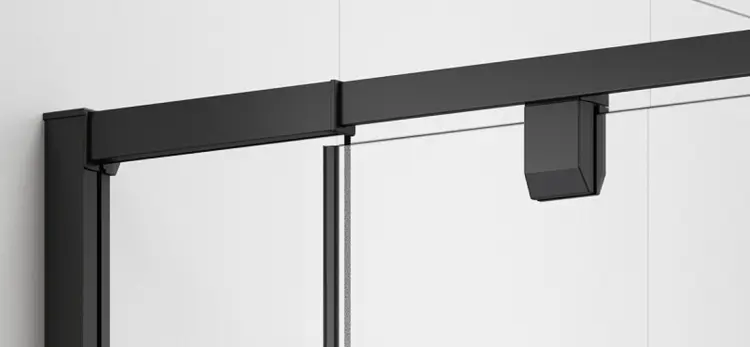 EASY BLACK kabina prysznicowa 800-900x700 mm, drzwi obrotowe, L/P, szkło czyste EL1615B-01 z bliska