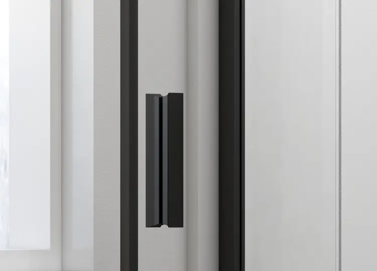 EASY BLACK kabina prysznicowa 800-900x700 mm, drzwi obrotowe, L/P, szkło czyste EL1615B-01 uchwyt