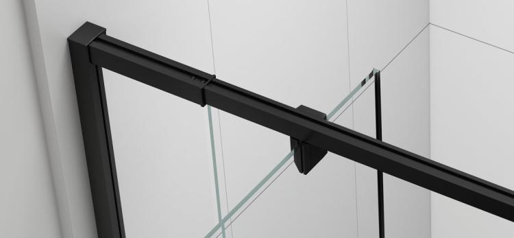 EASY BLACK kabina prysznicowa 900-1000x700 mm, drzwi obrotowe, L/P, szkło czyste EL1715B-01 otwieranie