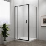 EASY BLACK kabina prysznicowa 900-1000x900 mm, drzwi obrotowe, L/P, szkło czyste EL1715B-03
