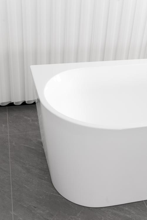 LUMA wanna wolnostojąca 160x75x56 cm, biała (prawa) G9055 z bliska