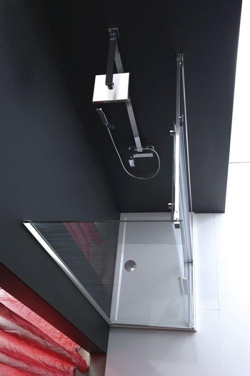 ALTIS ścianka boczna 90x200 cm, szkło czyste AL6015C z góry