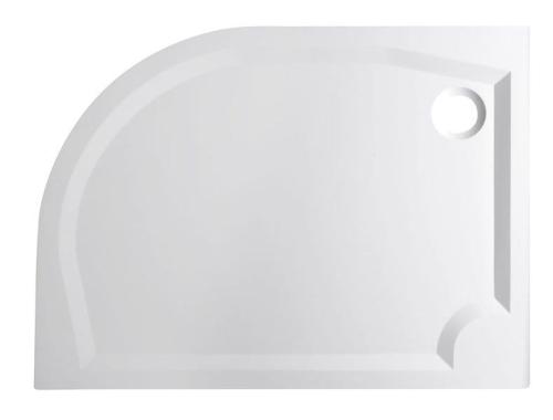 RIVA Brodzik kompozytowy półokrągły lewy R55 120x90 cm GR12090L