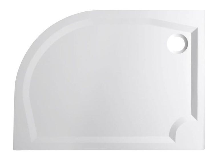 RIVA Brodzik kompozytowy półokrągły lewy R55 120x90 cm GR12090L