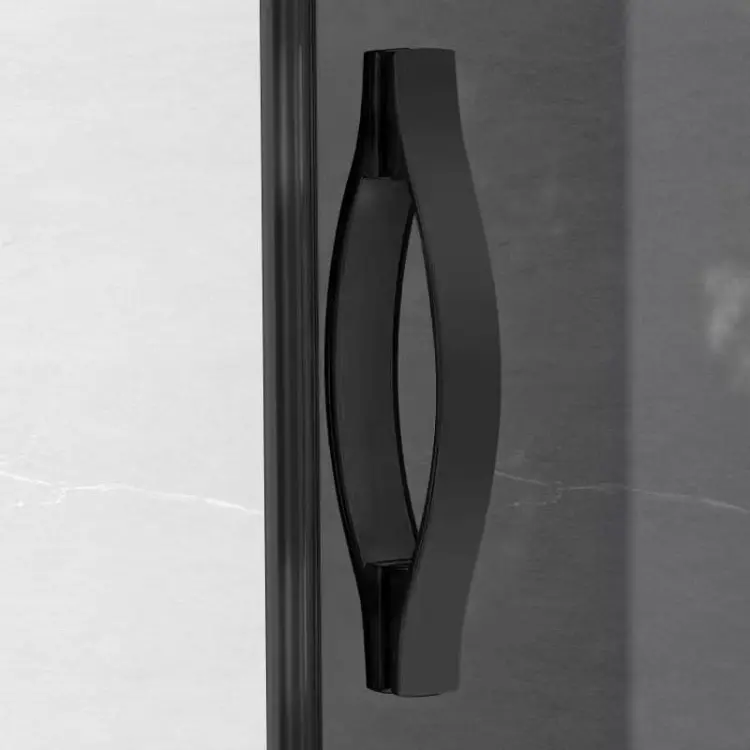 SIGMA SIMPLY BLACK drzwi prysznicowe przesuwne, wejście z rogu 120 cm, szkło czyste GS2112B uchwyt