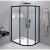 SIGMA SIMPLY BLACK kabina prysznicowa półokrągła 1000x800 mm, R550, szkło czyste GS1080B