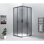 SIGMA SIMPLY BLACK kabina prysznicowa kwadratowa 900x900 mm, wejście z rogu, szkło brick 	GS2490B-02