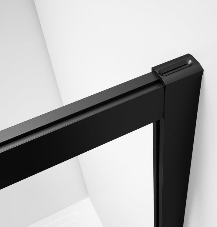 SIGMA SIMPLY BLACK kabina prysznicowa kwadratowa 1000x1000 mm, wejście z rogu, szkło brick GS2410B-01 profil
