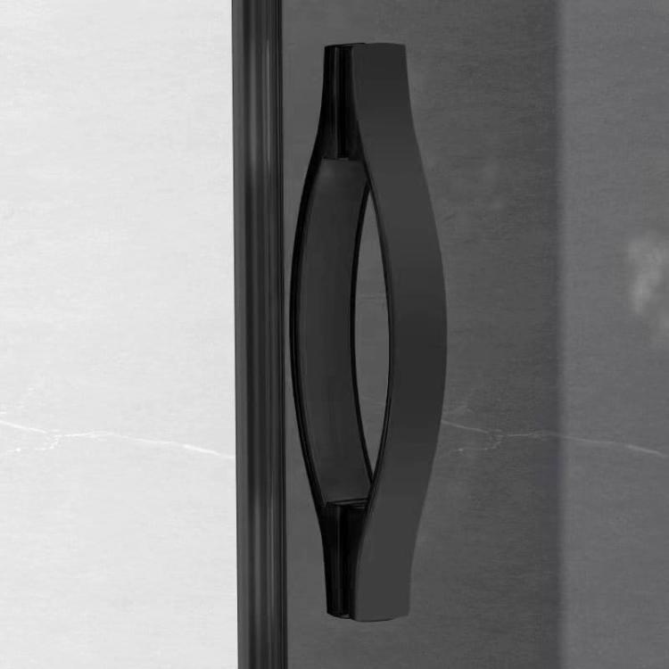 SIGMA SIMPLY BLACK kabina prysznicowa prostokątna 1200x1100 mm, instalacja L/R wejście z rogu, szkło czyste GS2112B-02 uchwyt