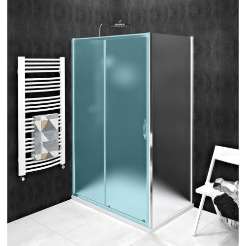 SIGMA SIMPLY Ścianka prysznicowa boczna 90x190 cm szkło matowe Brick GS4390