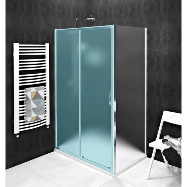 SIGMA SIMPLY Ścianka prysznicowa boczna 90x190 cm szkło matowe Brick GS4390