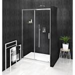 SIGMA SIMPLY Drzwi prysznicowe do wnęki przesuwne 140x190 cm szkło czyste GS1114