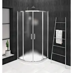 SIGMA SIMPLY Kabina prysznicowa narożna półokrągła 90x90x190 cm szkło matowe Brick GS6590