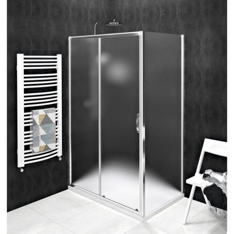 SIGMA SIMPLY Kabina prysznicowa narożna prostokątna 120x90x190 cm, L/P szkło matowe Brick GS4212GS4390