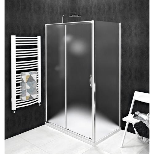 SIGMA SIMPLY Kabina prysznicowa narożna prostokątna 100x90x190 cm, L/P szkło matowe Brick GS4210GS4390