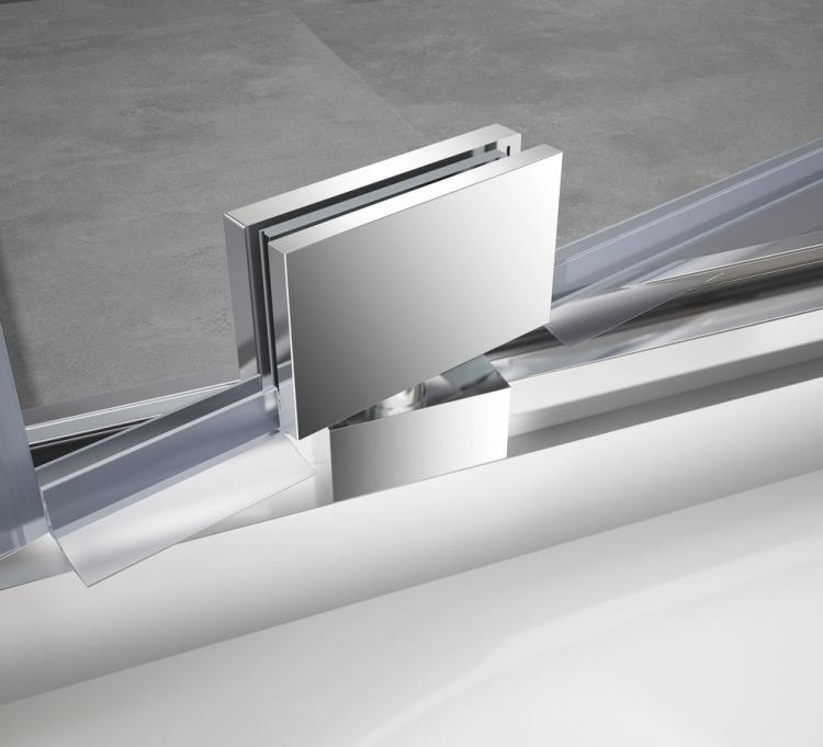 SIGMA SIMPLY Kabina prysznicowa 90x100x190 cm, drzwi obrotowe L/P szkło matowe Brick GS3899GS4310  z bliska