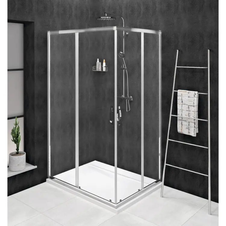 SIGMA SIMPLY Kabina prysznicowa narożna prostokątna 100x80x190 cm szkło czyste GS2110GS2180