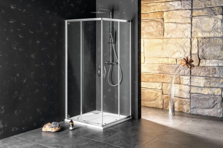 SIGMA SIMPLY Kabina prysznicowa narożna kwadratowa 120x120x190 cm szkło czyste GS2112-01    - aranżacja
