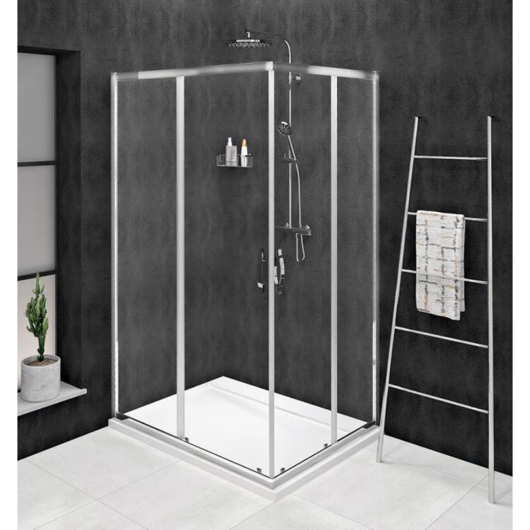 SIGMA SIMPLY Kabina prysznicowa narożna prostokątna 110x80x190 cm szkło czyste GS2111-04