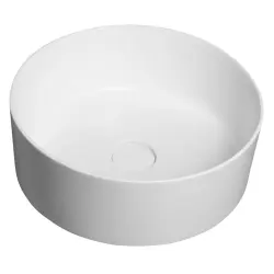 THIN umywalka nablatowa Ø38 cm, biały mat 	WN548