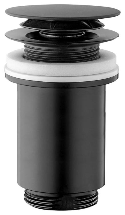 Korek do umywalek uniwersalny 5/4“, klik-klak, duży grzybek, max 80mm, czarny mat 7533.370.5X