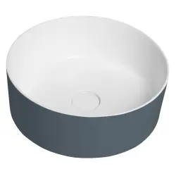 THIN umywalka nablatowa Ø38 cm, niebieski/biały mat 	WN548-42