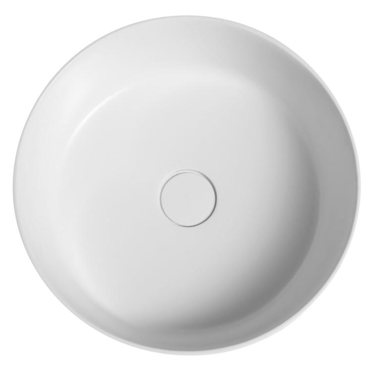 THIN umywalka nablatowa Ø38 cm, niebieski/biały mat WN548-42 z góry