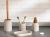 CRAFT szczotka WC do postawienia, beżowy/drewno 8568  zestaw