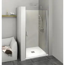 ZOOM Drzwi prysznicowe skrzydłowe 70x190 cm szkło czyste ZL1270 