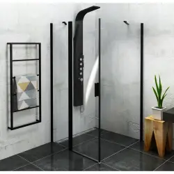 ZOOM BLACK Kabina prysznicowa narożna kwadratowa 100x100x200 cm ZL1310BZL3210B